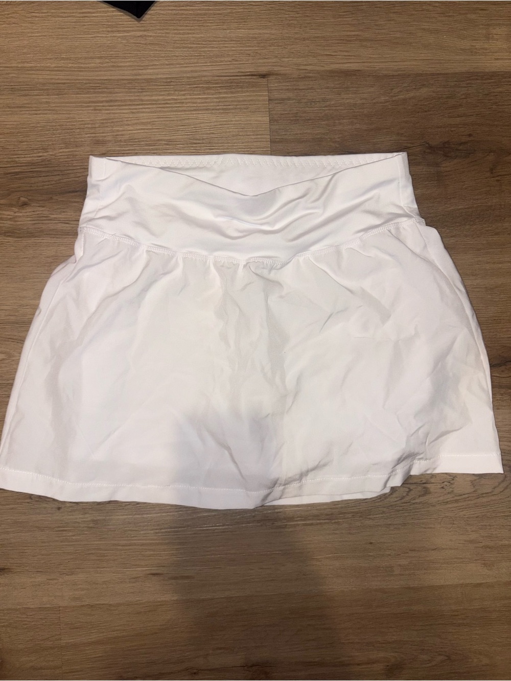Women’s White Active Mini Skirt with Built-In Shorts